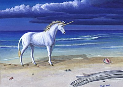 Beach Unicorn courtesy of Rosanna's Art Page