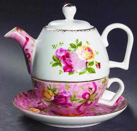 China Teapot and Cup all in one
