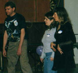 Doug was doing the Monster Mash - Rachelle is thinking Man, how is she doing that? and I'm trying to locate my belly.  Do we look baffled? Thanks to Jennifer for snapping a few shots for me.  It was hard to be the MC and the photographer.