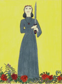 Lindmara Tarot: Queen of Swords (c) Linda Gravill, all rights reserved