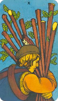 Morgan Greer Tarot:  10 of Wands