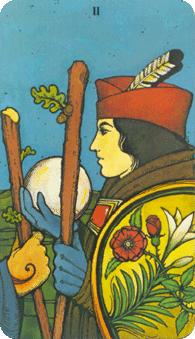 Morgan Greer Tarot:  2 of Wands