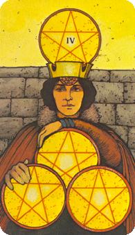 Morgan Greer Tarot:  4 of Coins