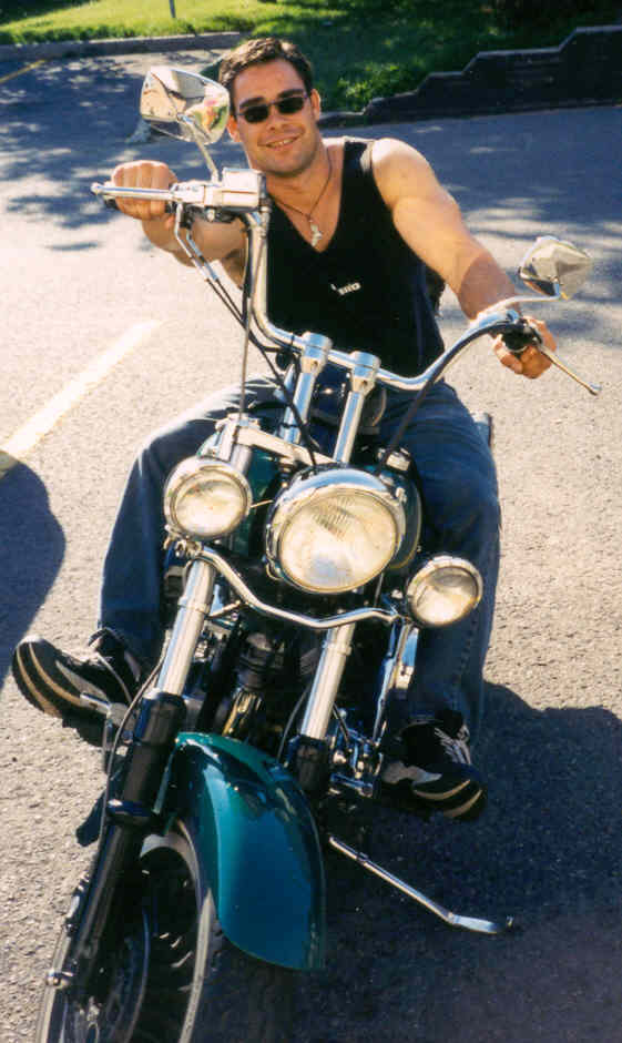 Matthew on his Harley